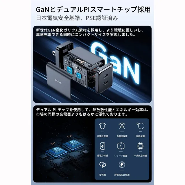 【麥多多 Mcdodo】GaN 40W 雙孔PD急速充電器(雙Type-C孔PD快充)