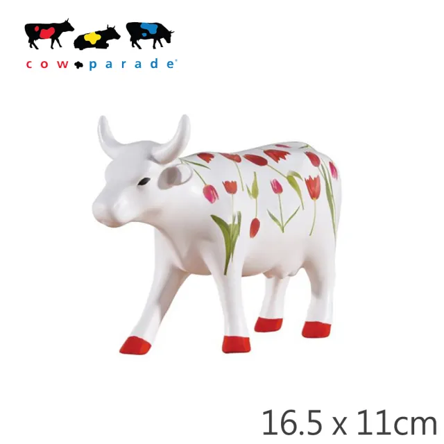 【CowParade】彩繪牛-紅鬱金香(世界頂級藏品)