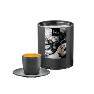 【Eisch】德國Cosmo濃縮咖啡杯盤組/無鉛水晶玻璃杯/手工杯-100ml/黑色/1入