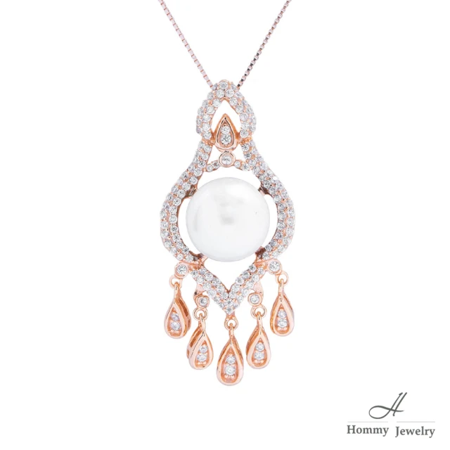 Hommy Jewelry 仕女浪漫 法式流蘇珍珠項鍊(珍珠)