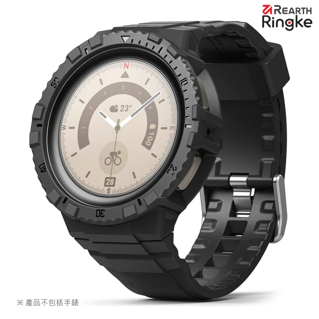 【Ringke】三星 Galaxy Watch 5 Pro 45mm Fusion X Guard 運動型保護殼+錶帶組 黑 白(Rearth 保護套)