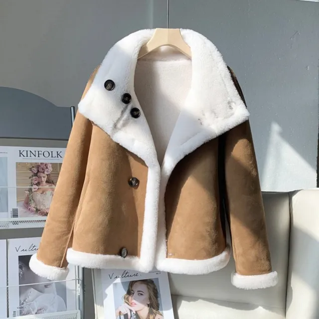 【巴黎精品】現貨+預購 羊毛大衣皮草外套(保暖兩面穿時尚寬松女外套2色v1ap18 5k)
