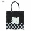 【Sayaka 紗彌佳】原裝進口 日本Pooh Chan閉眼貓-立體小尾巴大SIZE提袋包 萬用包 雜誌包(黑色)
