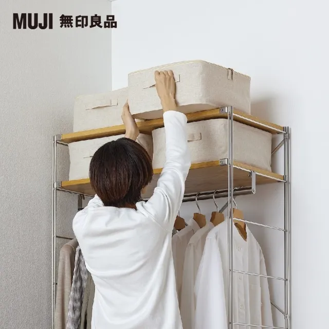 【MUJI 無印良品】聚酯纖維麻收納箱/正方形/小(約寬35×深35×高16 cm)