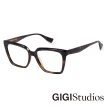 【GIGI Studios】西班牙時尚 日常大方框光學眼鏡(玳瑁 - CINDY-6710/2)