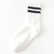 【TDL】兒童襪子男童襪女童襪短襪學生襪棉襪1/2襪5雙組2條紋款20-24cm 35-1023