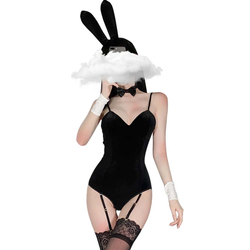 【愛衣朵拉】兔女郎 性感黑色連身小兔子裝扮(角色扮演cosplay)