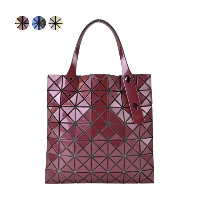 ISSEY MIYAKE 三宅一生】BAOBAO 7x7亮面雙色手提包(2色選) - momo購物