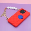 【Candies】iPhone 14 Pro 適用6.1吋 經典小香風晚宴包手機殼(巴黎-紅)
