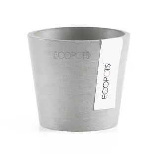 【HOLA】Ecopots 阿姆斯特丹 8cm 環保盆器 白灰色