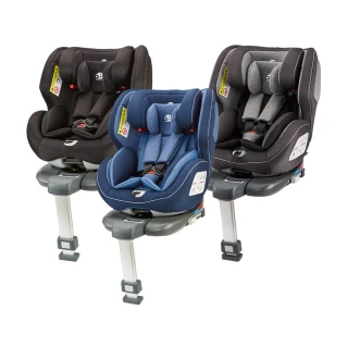 【Safety Baby  適德寶】德國 0-12歲 ISOFIX 360度旋轉前支撐腳汽車安全座椅(贈同色頂篷+皮革座椅保護墊)