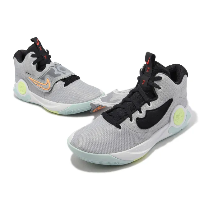 【NIKE 耐吉】籃球鞋 KD Trey 5 X EP 灰 橘 藍 杜蘭特 男鞋 氣墊 魔鬼氈 平民版(DJ7554-009)