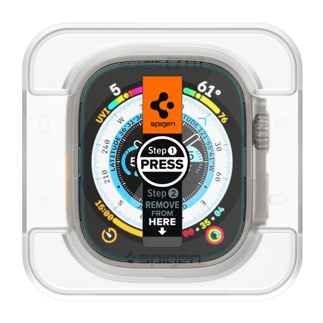 【Spigen】SGP Apple Watch Ultra 2/1代_共用 49mm-Glas tR EZFit 快易貼(透明:2入組)