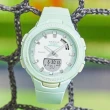 【CASIO 卡西歐】BABY-G  藍牙計步雙顯運動手錶-酪梨綠-BSA-B100CS-3A