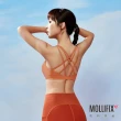 【Mollifix 瑪莉菲絲】交織美背運動內衣、瑜珈服、無鋼圈(琥珀橘)