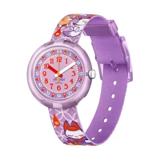 【Flik Flak】兒童手錶 YAKO-PARADE 狐妖婚禮 兒童錶 編織錶帶 瑞士錶 錶(31.85mm)