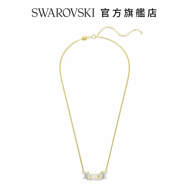 【SWAROVSKI 官方直營】Volta Love 項鏈白色  鍍金色色調 交換禮物