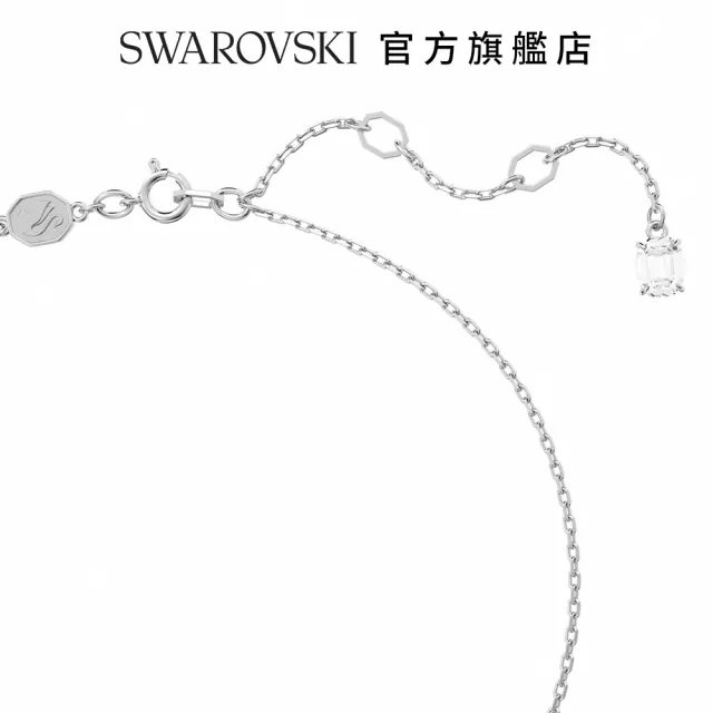 【SWAROVSKI 官方直營】Matrix 鏈墜混合式切割  心形  白色  鍍白金色 交換禮物