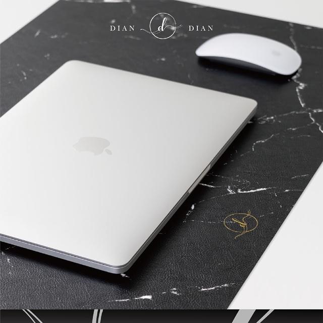 【Dian Dian 墊墊】大理石紋皮革辦公桌墊40*60cm(書桌墊/餐墊/桌墊/兒童桌墊/用印墊/北歐風/防水防油/防滑)