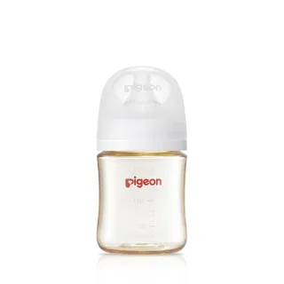 【Pigeon 貝親】第三代母乳實感PPSU奶瓶160ml純淨白(PPSU奶瓶 寬口 防脹氣孔 吸附線)