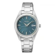【SEIKO 精工】CS 女士不鏽鋼素色鋼帶錶-霧藍色29.8mm(SUR531P1/6N22-00K0U)