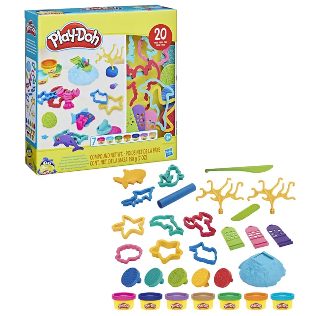 【PLAYDOH 培樂多】其他系列(創意小模具黏土遊戲組 UNDERWATER SET F7384)