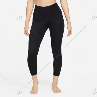 NIKE 耐吉】緊身褲Yoga Leggings 女款紫高腰速乾九分健身瑜珈(DM7024