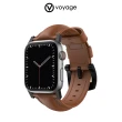 【VOYAGE】Apple Watch 42/44/45/49mm專用-義大利經典植鞣牛皮錶帶(Apple Watch1-8代&SE&Ultra 全系列適用)