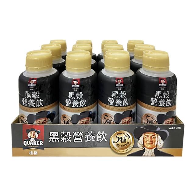 【QUAKER 桂格】黑穀營養飲(300ml*12罐/箱)