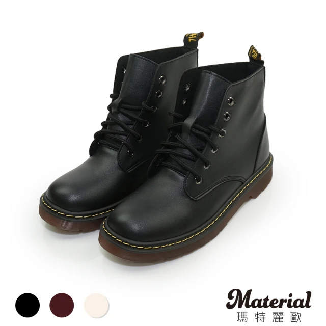 【MATERIAL 瑪特麗歐】女鞋 MIT 6孔個性中筒靴 T50203(平底/中筒靴)