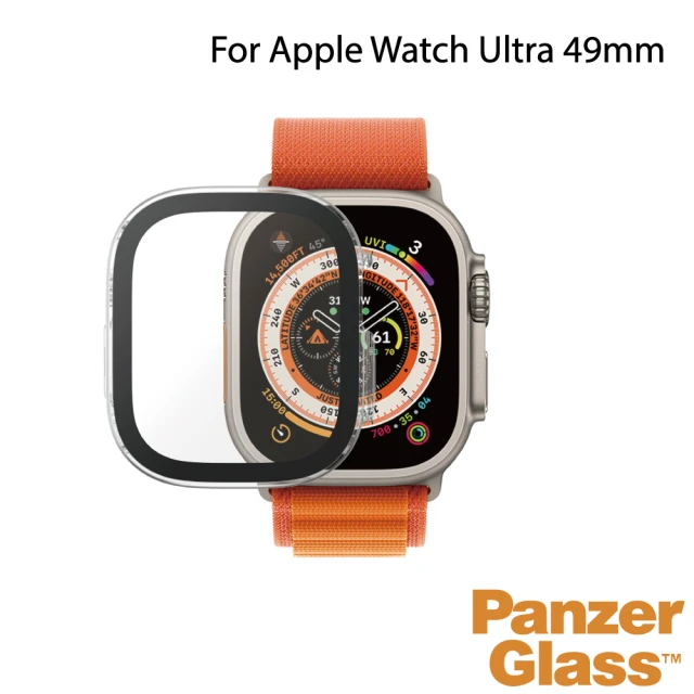 PanzerGlass Apple Watch Ultra 49mm 全方位防護高透鋼化漾玻保護殼(透)