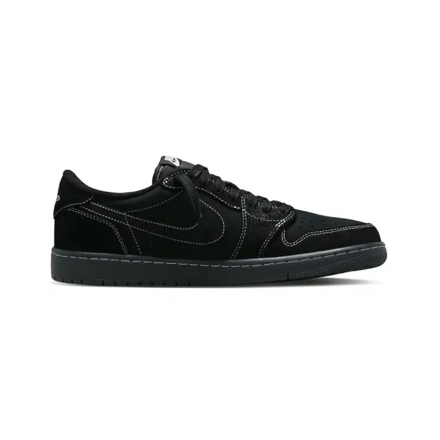 【NIKE 耐吉】Travis Scott x Air Jordan 1 Low OG Black Phantom 全黑幻影 倒勾 DM7866-001