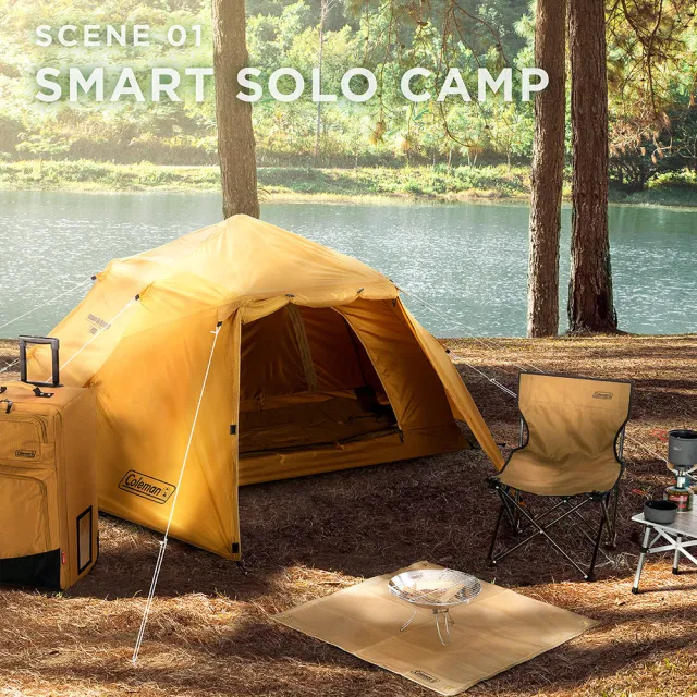 【Coleman】上拉式快搭圓頂帳S / SOLO CAMP / CM-39089M000(露營帳篷 單人帳 快速帳篷 旅遊帳)