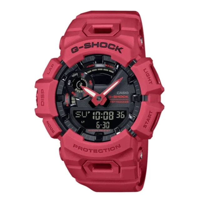 【CASIO 卡西歐】G-SHOCK  藍牙 烈焰紅 跑步訓練 計步 運動系列 GBA-900RD-4A_48.9mm