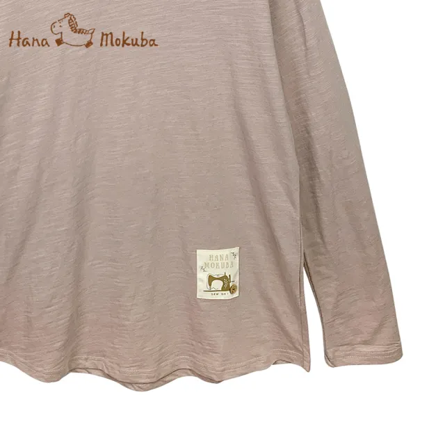 【Hana Mokuba】花木馬日系女裝竹節棉簡約休閒大圓領T恤(T恤)