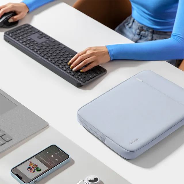 【tomtoc】MacBook Pro 14” 完全防護筆電包 寶寶藍(M4/M5新款適用 內袋)