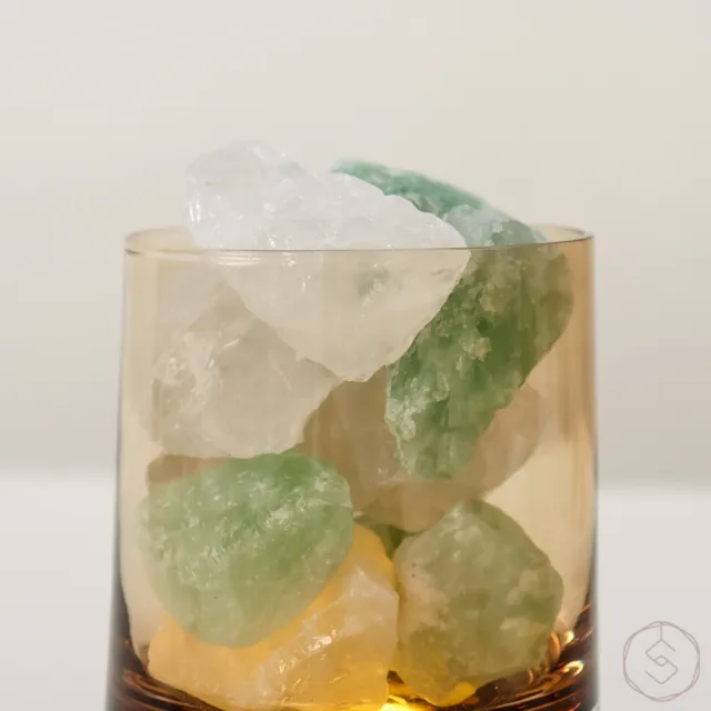 【SPANCONNY 飾品控】清新森林 l 白水晶x綠螢石x黑胡桃木燈座 l 水晶氣氛燈(桌燈/小夜燈/水晶燈)