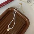 【MISS KOREA】韓國設計溫柔氣質玫瑰造型珍珠項鍊(玫瑰項鍊 珍珠項鍊)