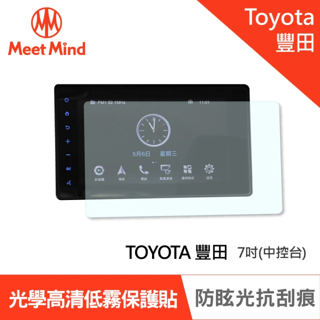 【Meet Mind】光學汽車高清低霧螢幕保護貼 TOYOTA PRIUS HYBRID Drive+ Connect 7吋 豐田