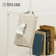 【日本TOYO CASE】亞麻風可掛式面紙盒收納套3色可選(面紙套/面紙收納袋/面紙盒罩)