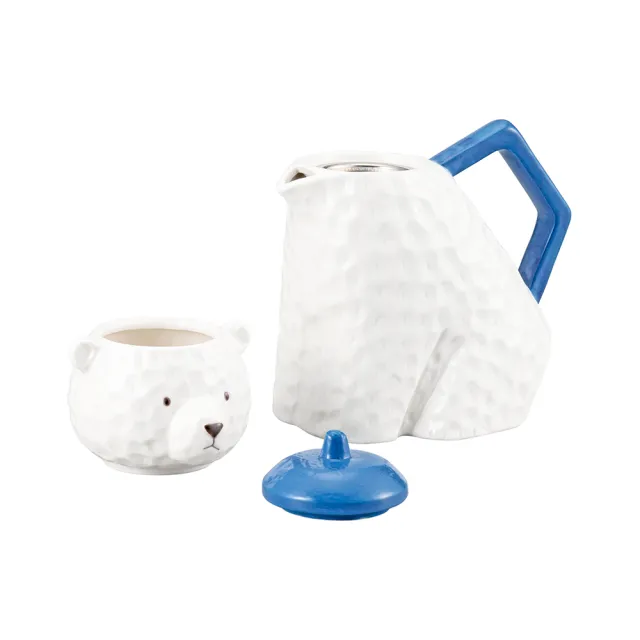 【台隆手創館】sunart貝雷帽白熊茶壺對杯組/杯壺550mL+130mL