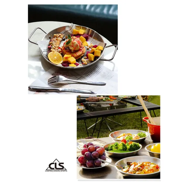 【CLS 韓國】戶外野營不鏽鋼餐盤18件組/露營/野餐(附收納包)