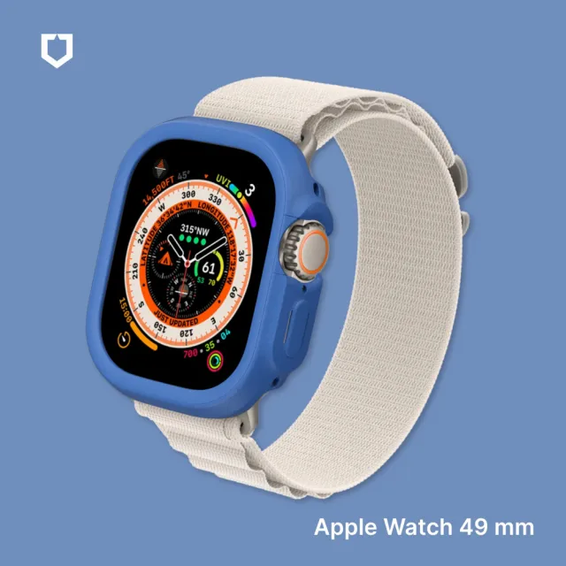 【RHINOSHIELD 犀牛盾】Apple Watch Ultra/Ultra2 49mm CrashGuard NX模組化防摔邊框手錶保護殼