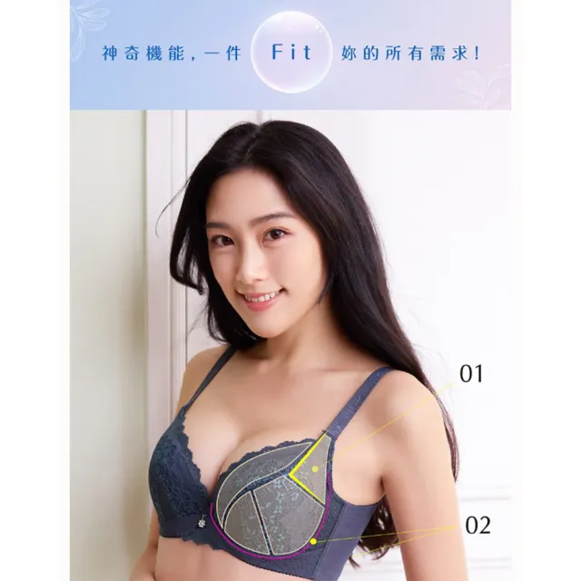 【MX 摩奇】GOOD FIT系列 D-E罩杯內衣 ZB4614L4(藕霧粉)