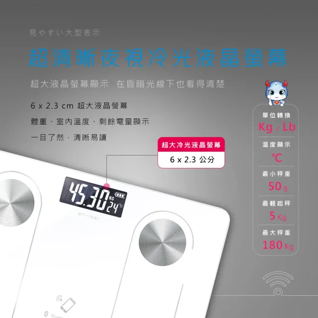 【Dr.AV 聖岡科技】BT-102i 智能藍牙體重計-2入(體重計、藍芽體重計、電子秤、秤)