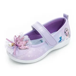 【Disney 迪士尼】正版童鞋 冰雪奇緣-公主休閒鞋 安全透氣 台灣製 紫色(FNKP25237)