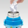 【小禮堂】哆啦A夢 兩用不鏽鋼保溫杯附背帶 470ml/430ml - 藍滿版道具款(平輸品)(保溫瓶)