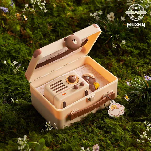 【MUZEN】LINE聯名 OTR Metal 藍牙喇叭收音機-熊大晚安珍藏版(獨家超萌BROWN SALLY莎莉 新年)