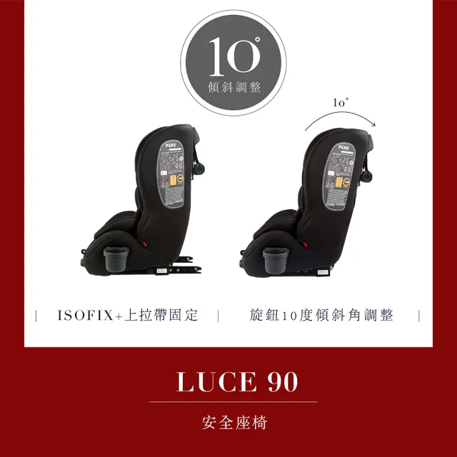 【PERO】Luce90 ISOFIX/安全帶兩用款 汽車安全座椅(ISOFIX/安全帶兩用款 成長型安全座椅 安全座椅)