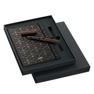 【LAMY】LX 奢華系列 限量 栗子棕鋼筆+A5筆記本禮盒